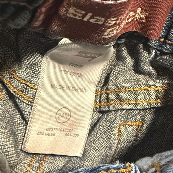 Carter's Blue Floral Fleece Jacket and Levi’s Jean. 24 mos. - Picture 5 of 5